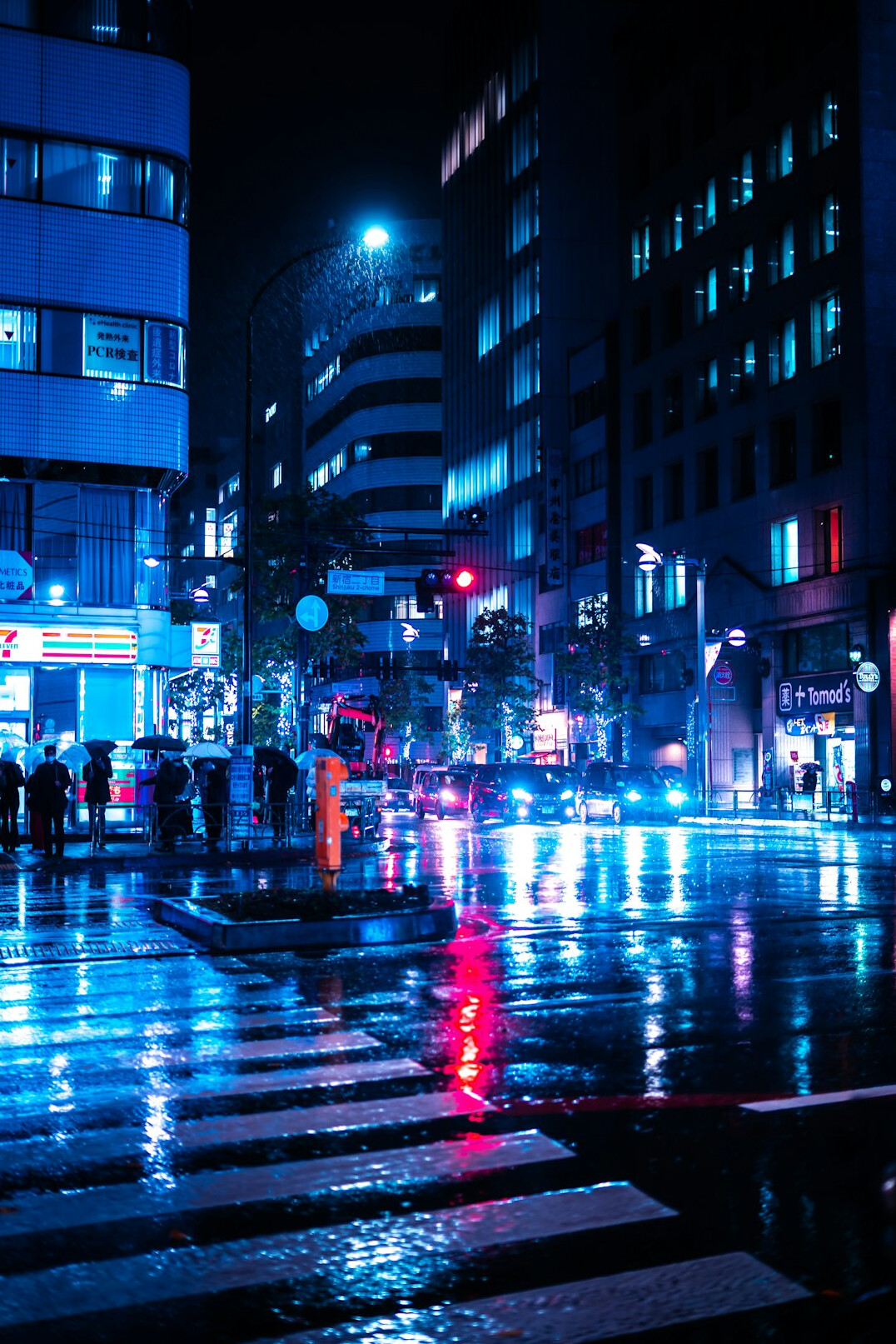 city street at night
